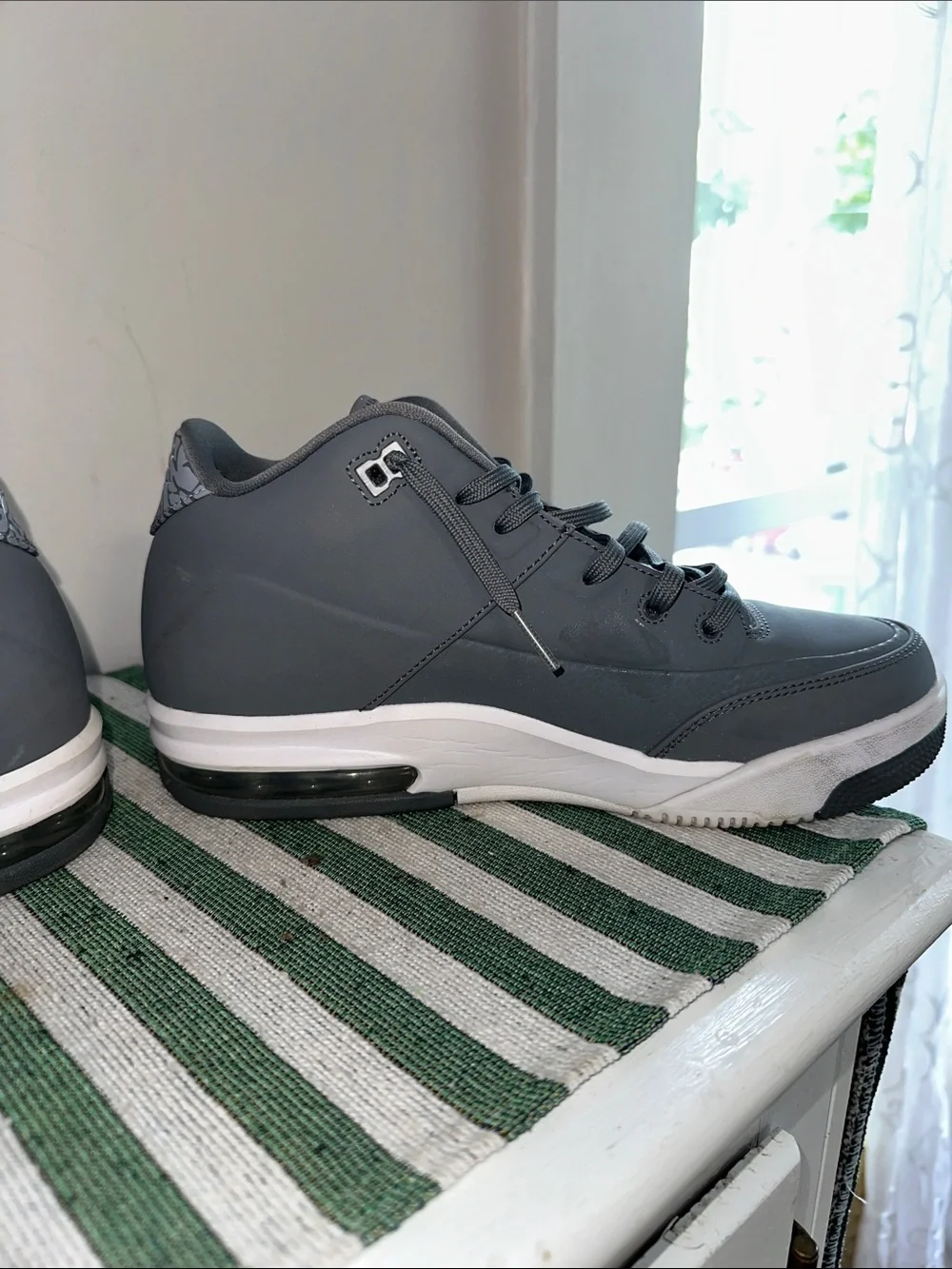 Jordan Mid-Top Sneakers in Grey with White Accents